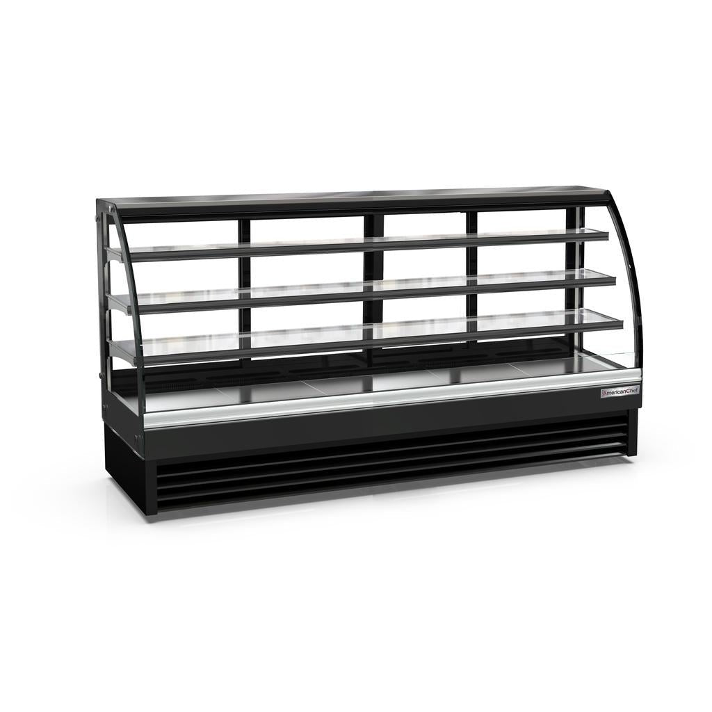American Chef 80" Curved Glass Floor Refrigerated Display Case DCC80
