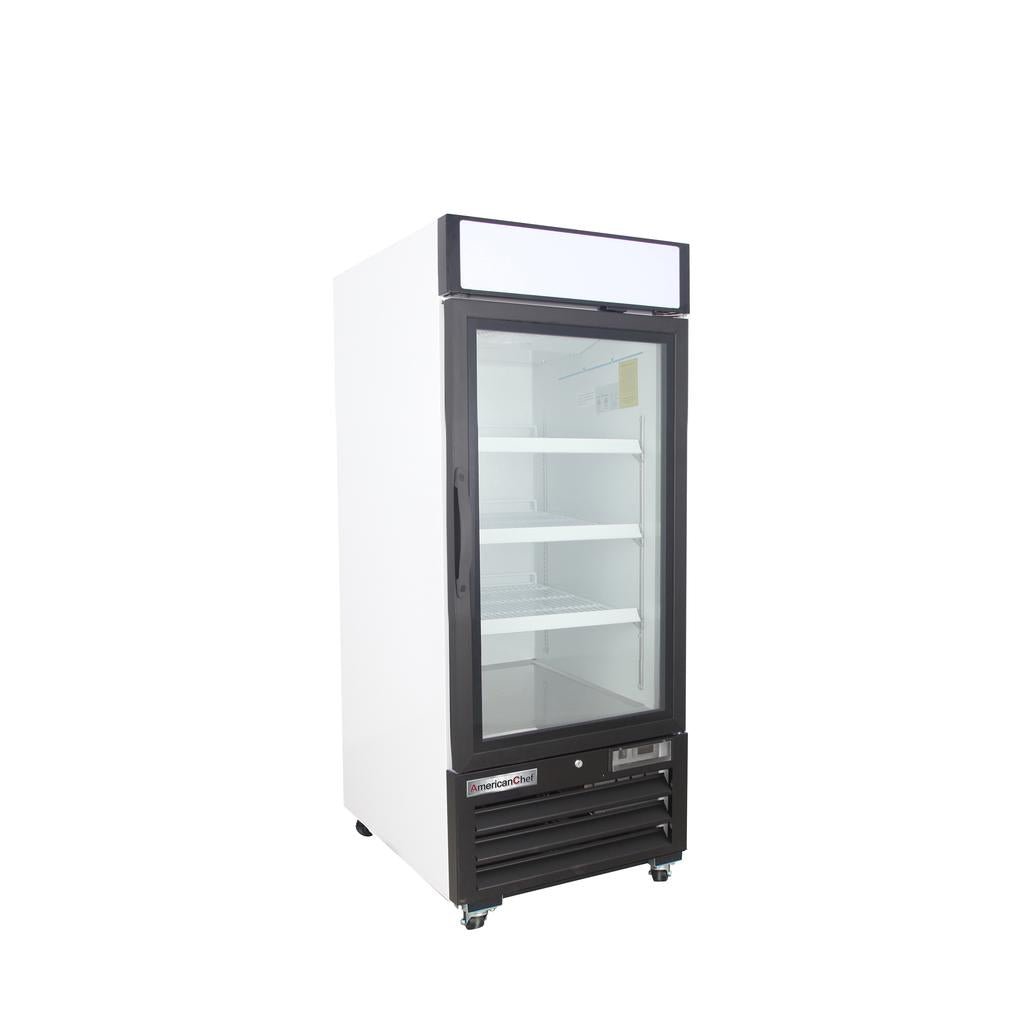 American Chef 25" Glass Door Merchandiser Freezer F1G-25-WS