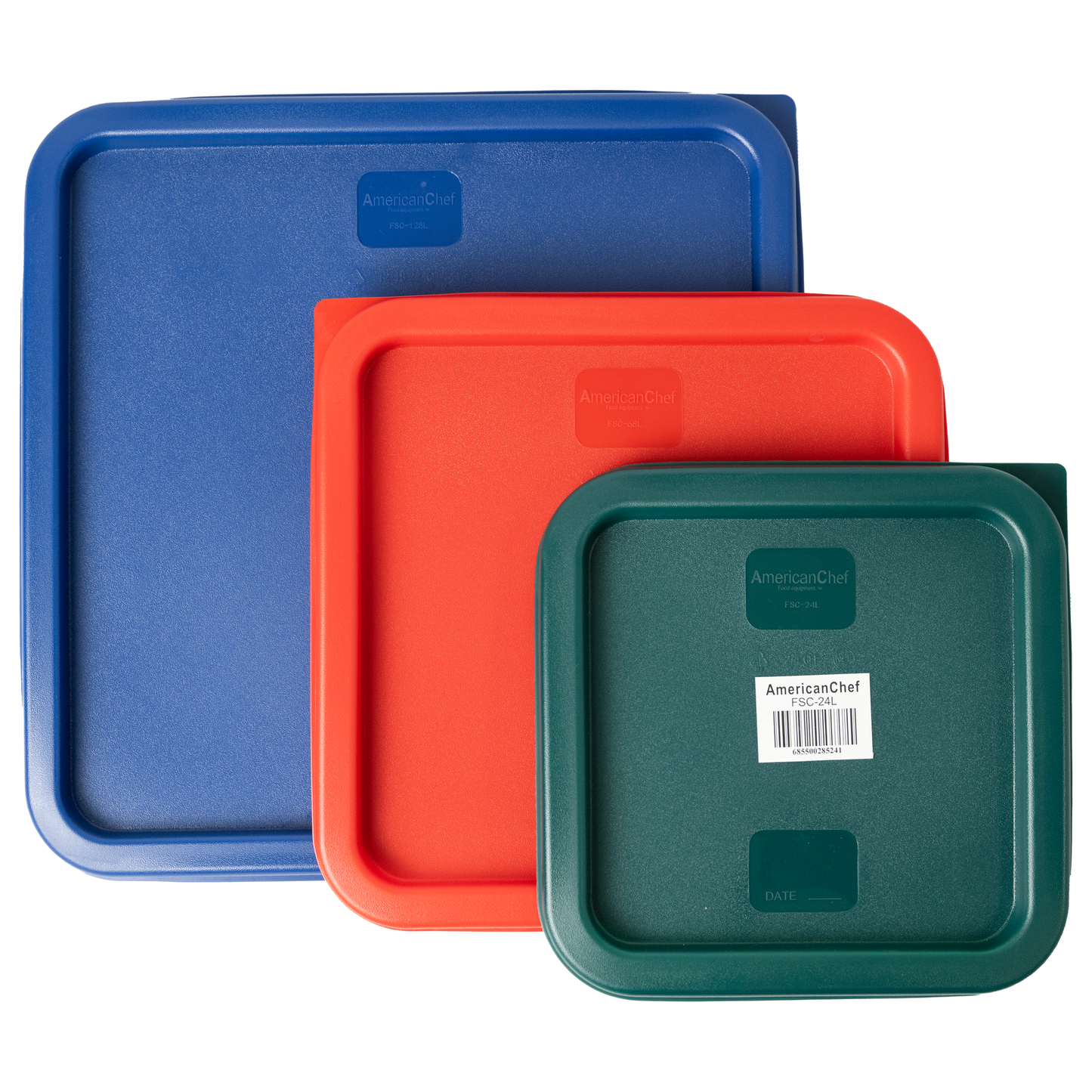 American Chef FSC-68L - Cover for 6 & 8 Quart Square Storage Containers, Polyethylene