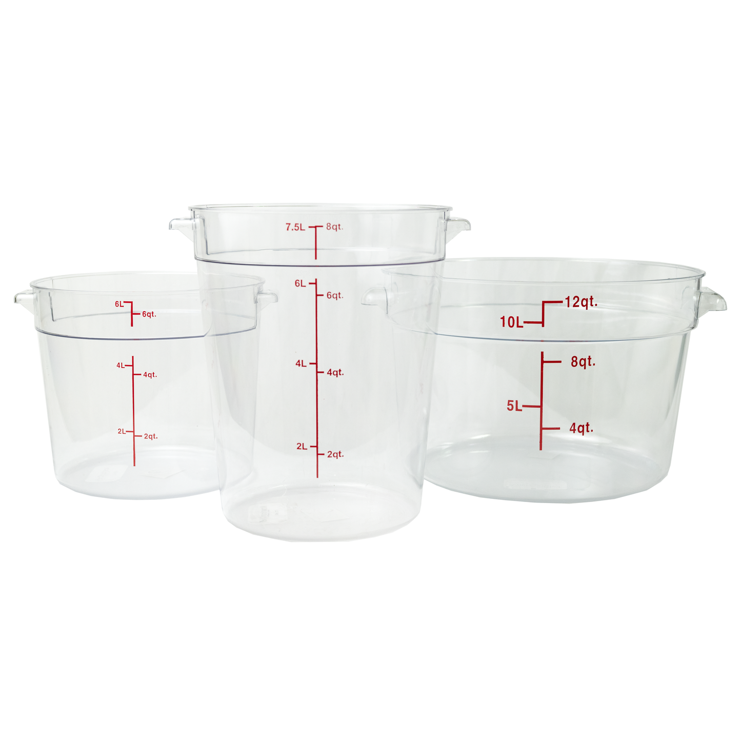 American Chef FSCR-4C - Round Storage Container, Clear Polycarbonate - 4 Quart, Polycarbonate