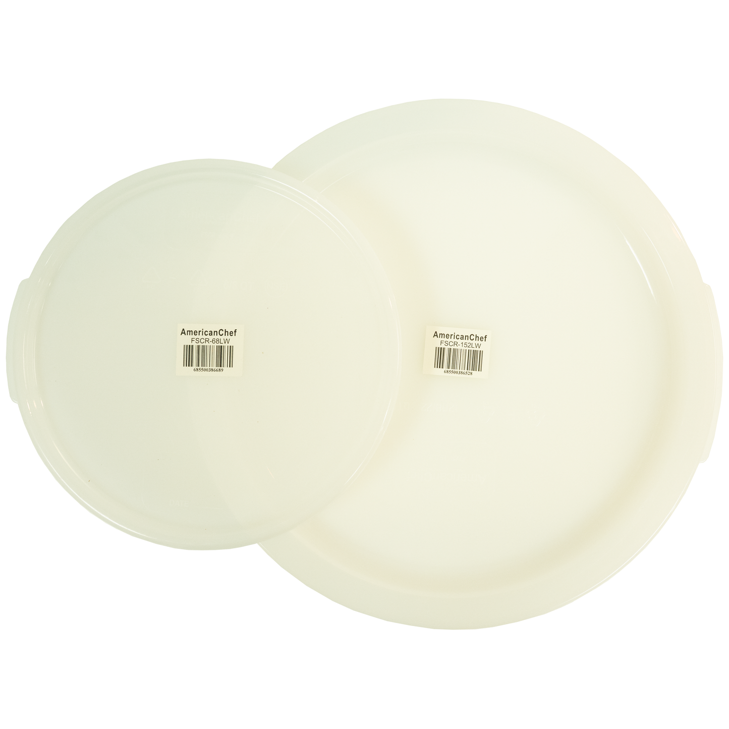 American Chef FSCR-68LC - Round Storage Container Cover, Clear Polycarbonate - 6 | 8 Quart, Polycarbonate