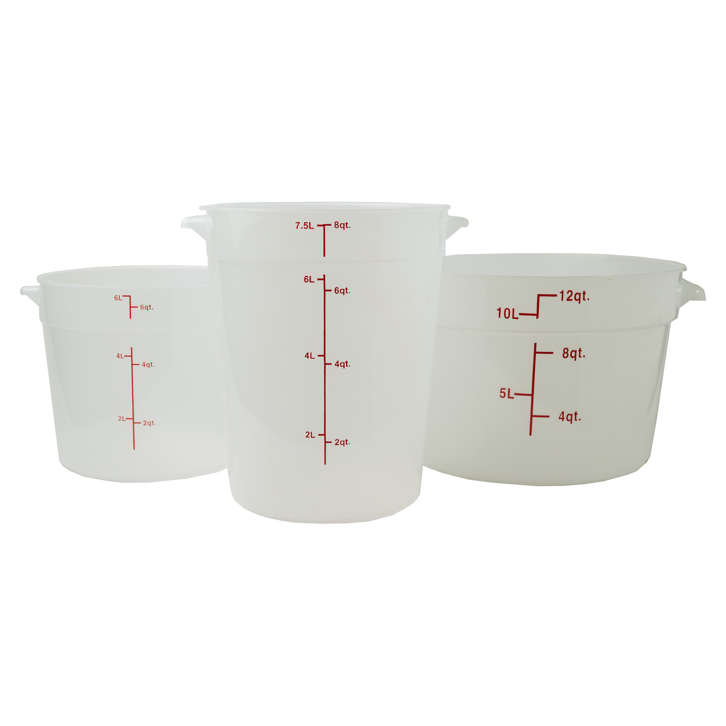 American Chef FSCR-15W - Round Storage Container, White, Polypropylene - 18 Quart, Polypropylene