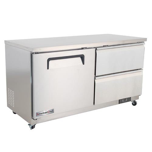 American Chef 60" Under Counter Refrigerator With 2 Drawers & 1 Door RUC2-60S2D