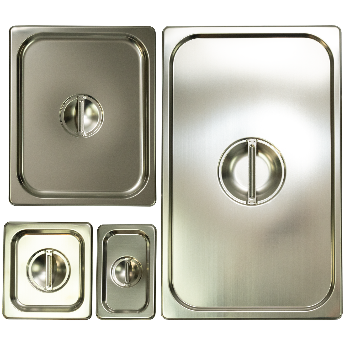 American Chef SPL-6S - 18/8 Stainless Steel Steam Pan Cover, Solid - Sixth (1/6), 18/8 Stainless Steel