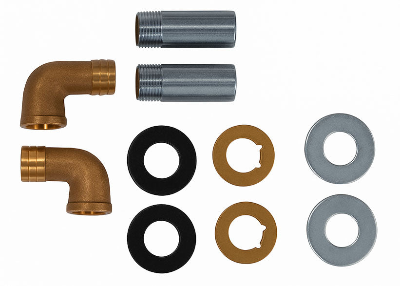 American Chef WFMH Wall Faucet Mounting Hardware – Lead Free, Chrome-Plated Brass & Rubber, 2-Piece Set