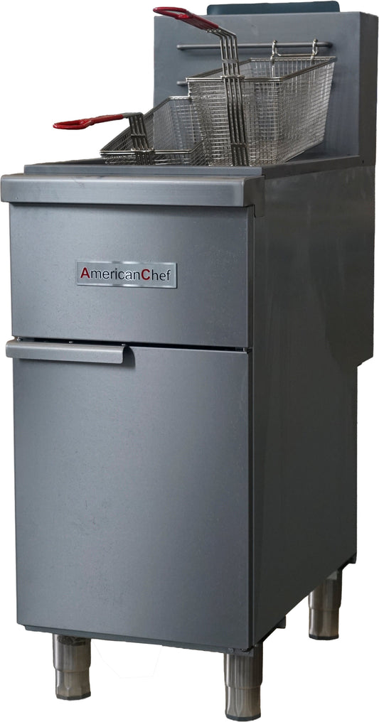American Chef ACDF-3LP - 3-Chamber Commercial Propane Deep Fryer