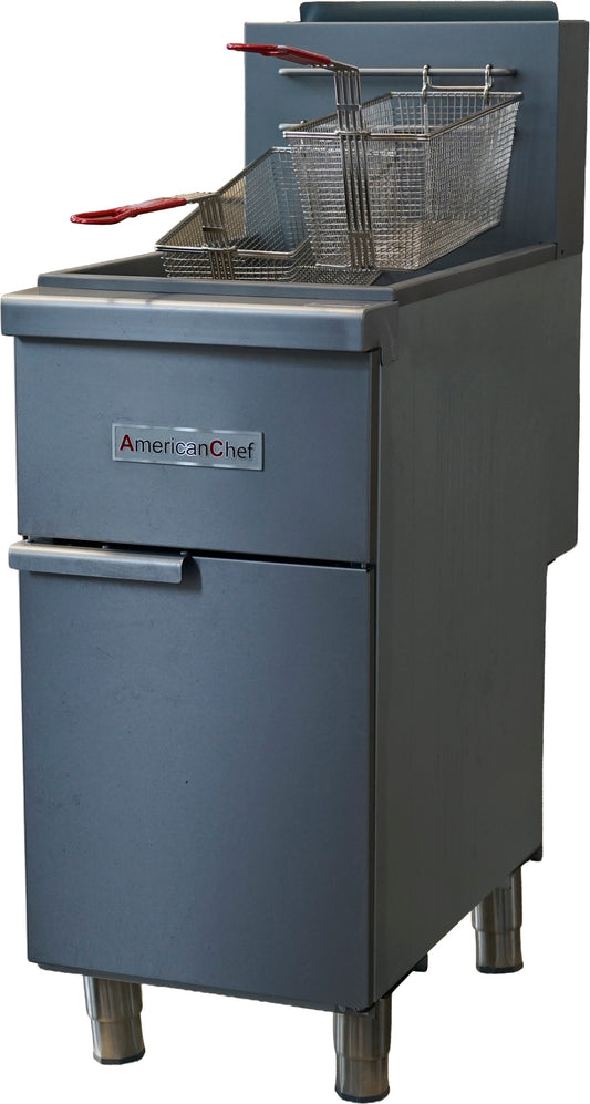 American Chef ACDF-4LP - 4-Chamber Commercial Propane Deep Fryer