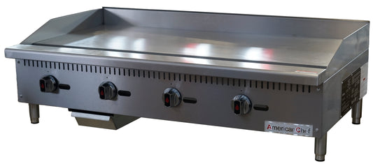 American Chef ACMG-48 - 48" Commercial Countertop Manual Natural Gas Griddle