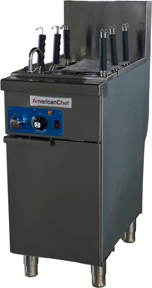 American Chef ACPC-E - 50 lb Commercial Electric Pasta Cooker - 304 Stainless Steel, 208V