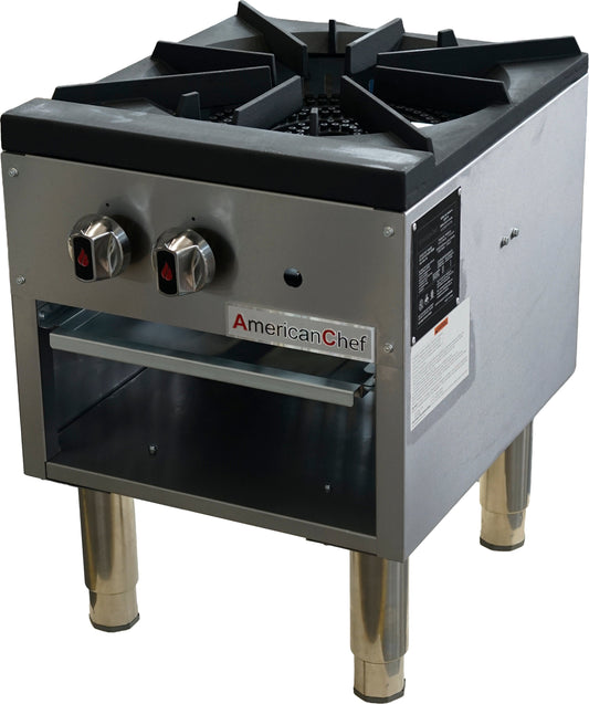 American Chef ACSP-18 - 18" Commercial Natural Gas Stock Pot Range with Propane Conversion Kit