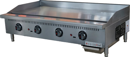 American Chef ACTG-48 - 48" Commercial Countertop Thermostatic Natural Gas Griddle