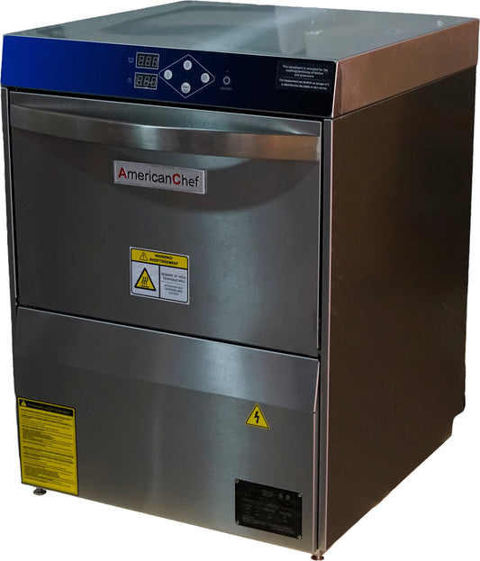 American Chef ACUD-H - High-Temperature Commercial Undercounter Dishwasher - 208-240V