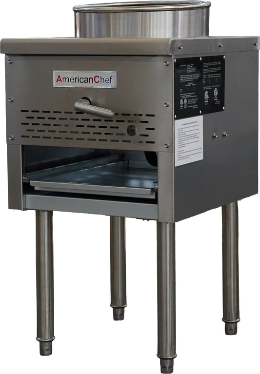 American Chef ACWR-13S - Commercial Natural Gas Wok Range - 13" Ring, 95,000 BTU
