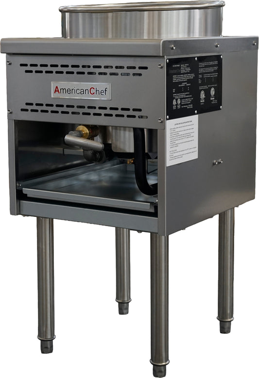 American Chef ACWR-16S - Commercial Natural Gas Wok Range - 16" Ring, 125,000 BTU