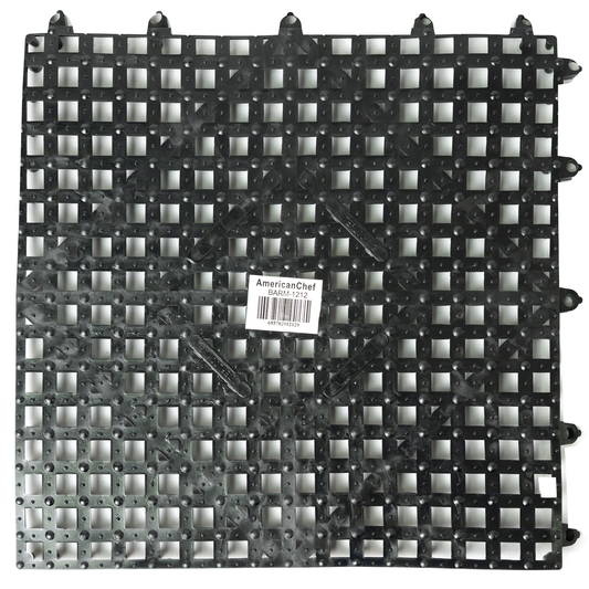 American Chef BARM1212 - Bar Mat, Interlocking, 12" x 12" - Black, Plastic