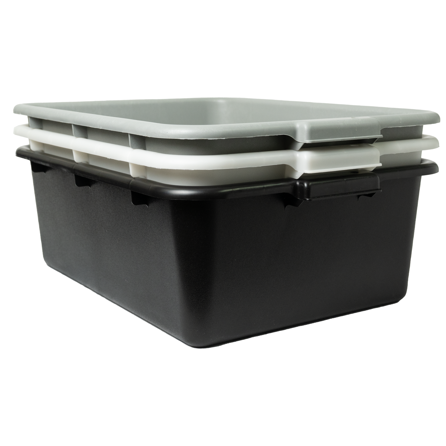 American Chef BUS-7G - Standard Weight Polypropylene Dish Box, 7" Depth - Gray, Plastic