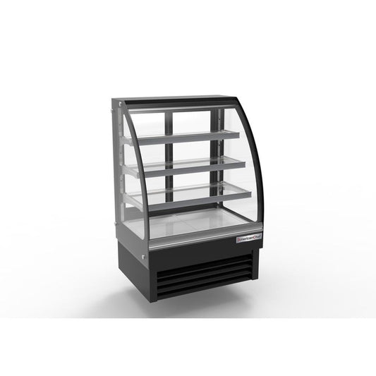 American Chef 35" Curved Glass Floor Refrigerated Display Case DCC35
