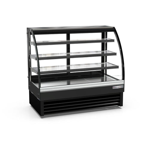 American Chef 48" Curved Glass Floor Refrigerated Display Case DCC48
