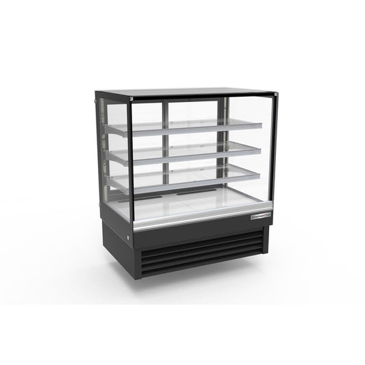 American Chef 48" Square Glass Floor Refrigerated Display Case DCS48