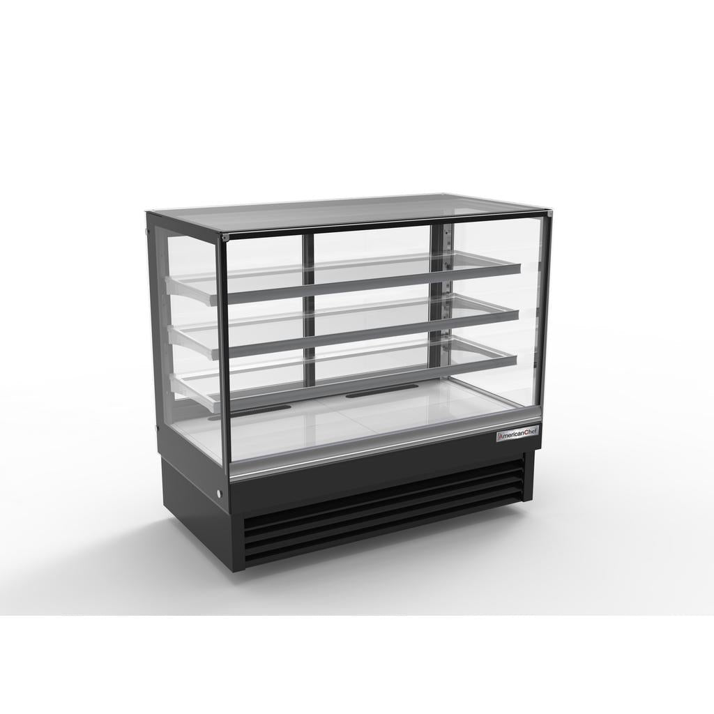 American Chef 60" Square Glass Floor Refrigerated Display Case DCS60