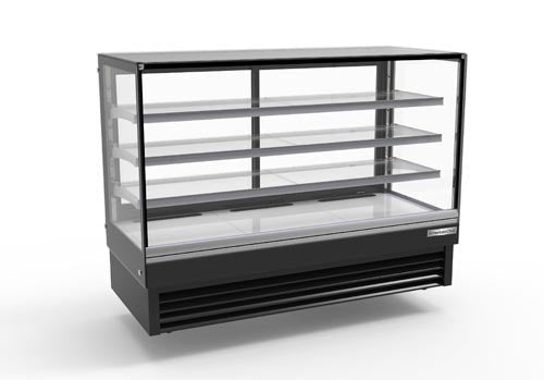 American Chef 72" Square Glass Floor Refrigerated Display Case DCS72