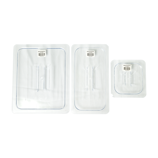 American Chef FP-600C - Polycarbonate Food Pan Cover, Solid - Sixth (1/6), Plastic