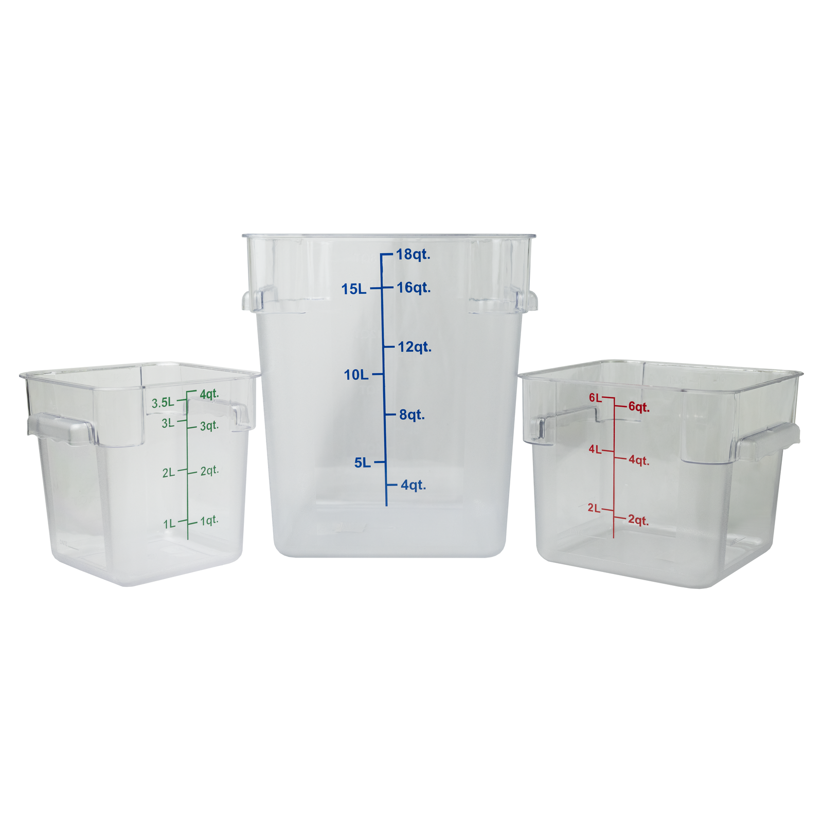 American Chef FSC-22C - Square Storage Container, Clear Polycarbonate