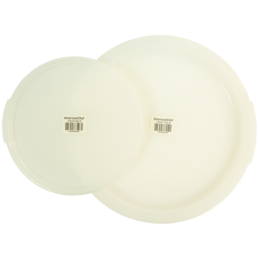 American Chef FSCR-68LW - Cover for Round Storage Container, White, Polypropylene - 6 | 8 Quart, Polypropylene