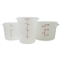 American Chef FSCR-15W - Round Storage Container, White, Polypropylene - 18 Quart, Polypropylene