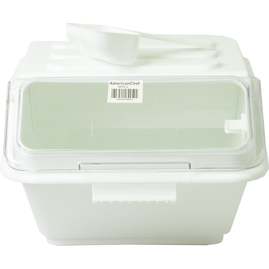 American Chef IBIN-2 - 2 Gallon Shelf Ingredient Bin with Scoop, 40-Cup, Plastic