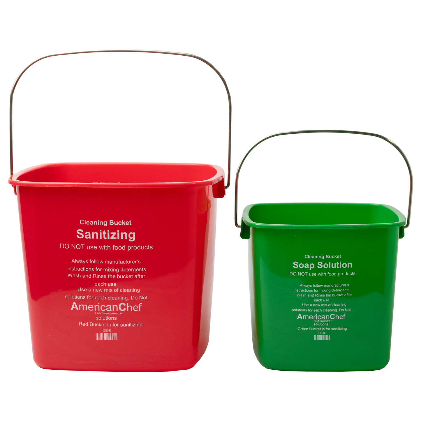 American Chef ICB-6 Green - Cleaning Bucket - Green Soap, 6 Quart, Plastic