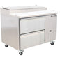 American Chef 44" Pizza Prep Refrigerator With 2 Drawers PR1-44S2D