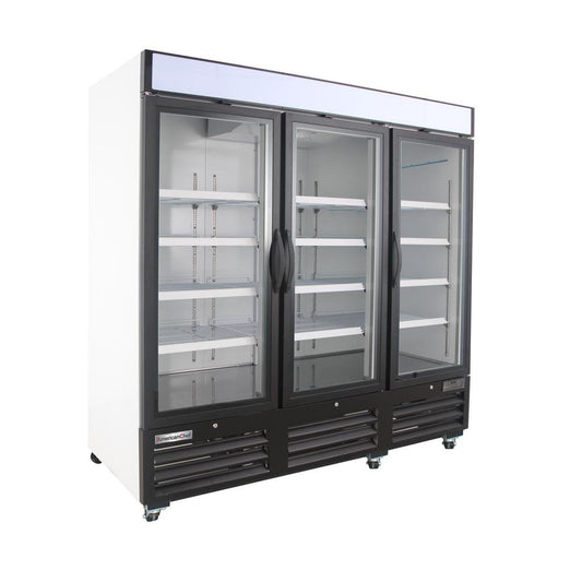 American Chef 81" Glass Door Merchandiser Refrigerator R3G-81-WS