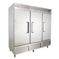American Chef 81" Three Door Solid Reach-in Freezer F3S-81
