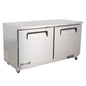 American Chef 60" Two Door Under Counter Refrigerator RUC2-60S