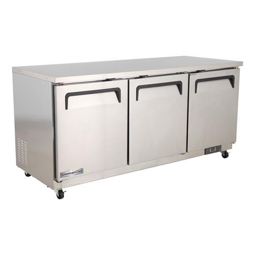 American Chef 72" Three Door Under Counter Refrigerator RUC3-72S