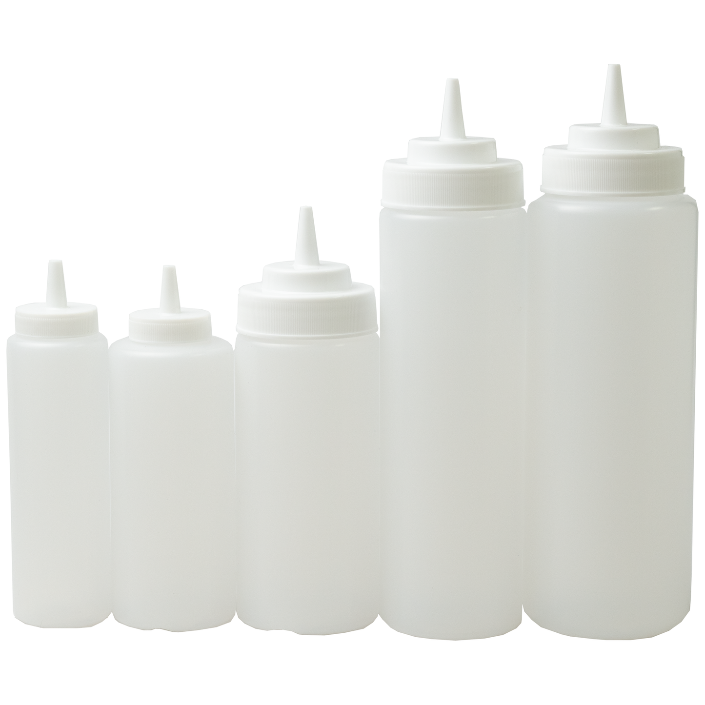 American Chef SBW-24C - 24oz Squeeze Bottles, Wide Mouth, Clear, Plastic