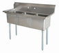 American Chef Three Compartment Sink 18"X18"X11" Without Drainboard TS1818-0