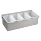 American Chef PCD-4 Condiment Holder – 4 Compartment, Stainless Steel Body