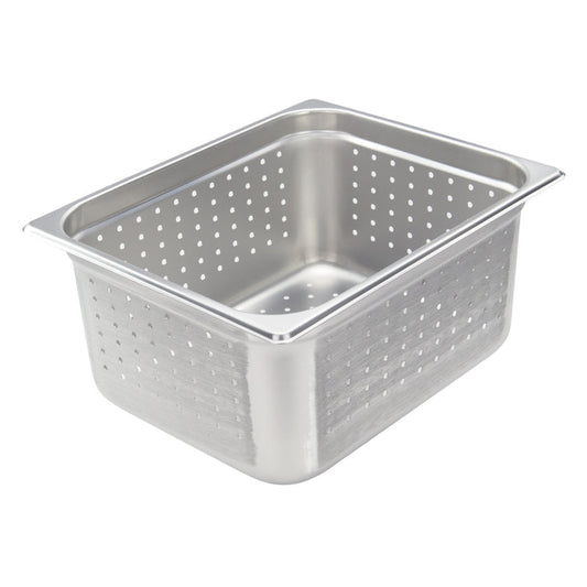 American Chef SP-206PF Steam Table Pan – Half Size, Perforated, 6" Deep, 18/8 Stainless Steel, NSF