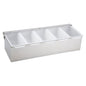 American Chef PCD-5 Condiment Holder – 5 Compartment, Stainless Steel Body